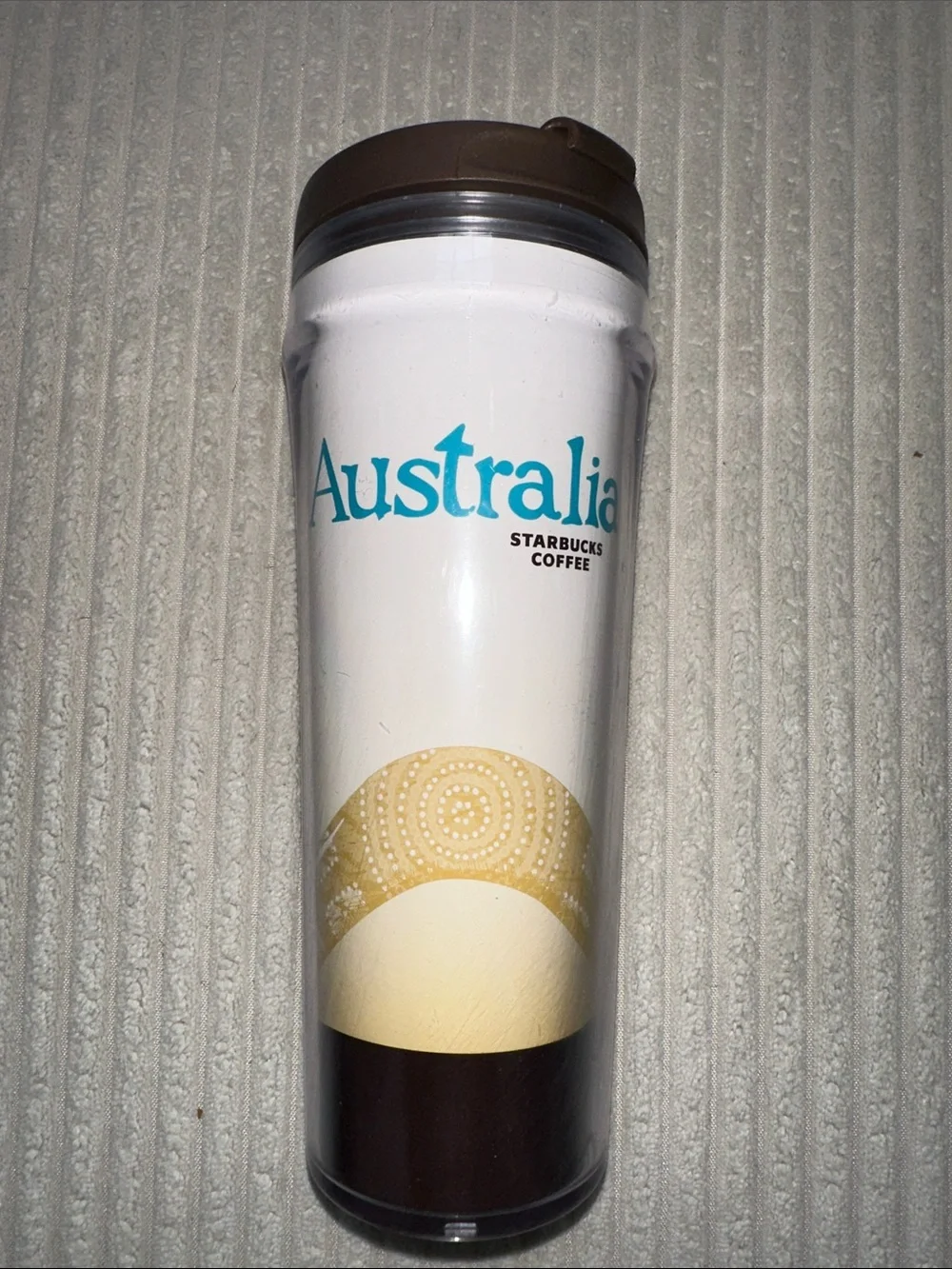 Collectible 2004 Starbucks Australia Kangaroo White & Brown Travel Tumbler